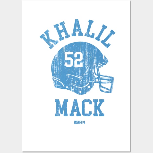 Khalil Mack Los Angeles C Helmet Font Wall Art by TodosRigatSot